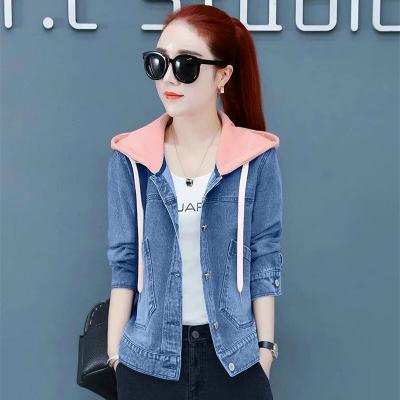 ÁO KHOÁC JEAN PHỐI NÓN HỒNG - NK320